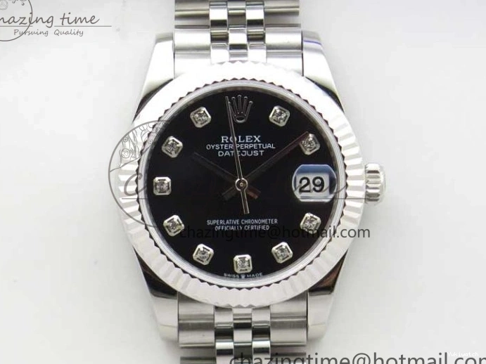 Bracelet Dial Black BP Edition Crystal on Maker Jubilee 31mm 278271 Datejust SS Best 0202